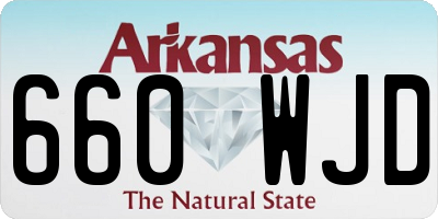 AR license plate 660WJD