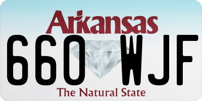 AR license plate 660WJF