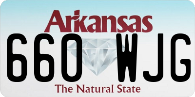 AR license plate 660WJG