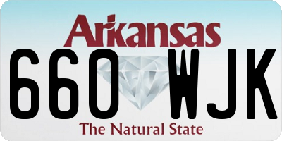 AR license plate 660WJK