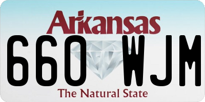AR license plate 660WJM