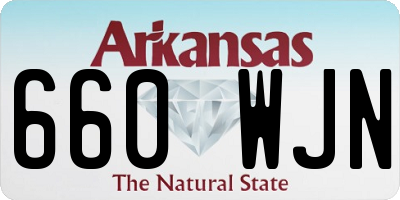 AR license plate 660WJN