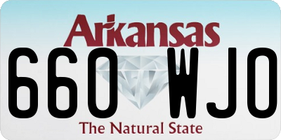 AR license plate 660WJO