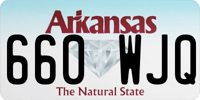 AR license plate 660WJQ