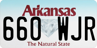 AR license plate 660WJR