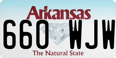 AR license plate 660WJW
