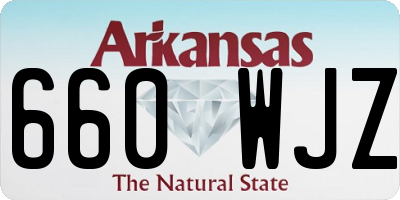 AR license plate 660WJZ