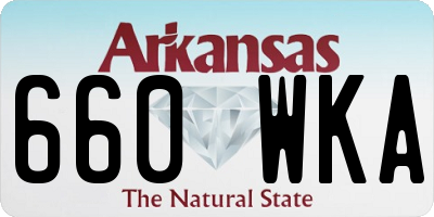 AR license plate 660WKA