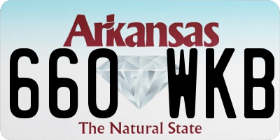 AR license plate 660WKB