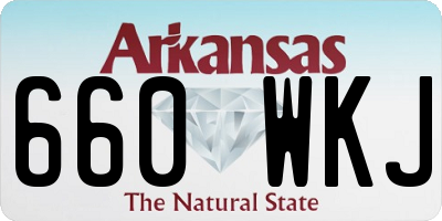 AR license plate 660WKJ