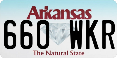 AR license plate 660WKR