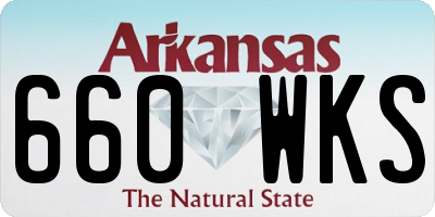 AR license plate 660WKS