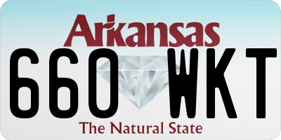 AR license plate 660WKT