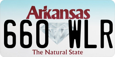 AR license plate 660WLR