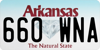 AR license plate 660WNA