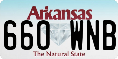 AR license plate 660WNB