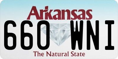 AR license plate 660WNI