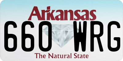 AR license plate 660WRG