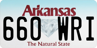AR license plate 660WRI