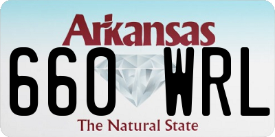 AR license plate 660WRL