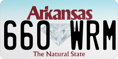 AR license plate 660WRM
