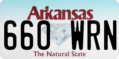AR license plate 660WRN