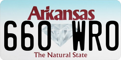 AR license plate 660WRO