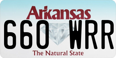 AR license plate 660WRR