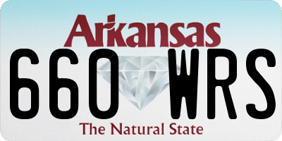 AR license plate 660WRS