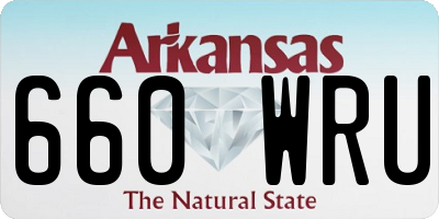 AR license plate 660WRU