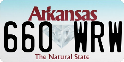 AR license plate 660WRW