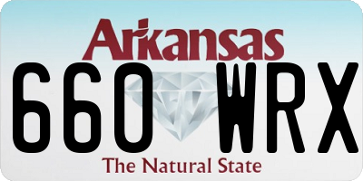 AR license plate 660WRX