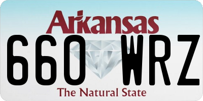 AR license plate 660WRZ