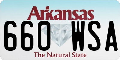 AR license plate 660WSA