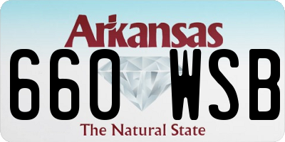 AR license plate 660WSB