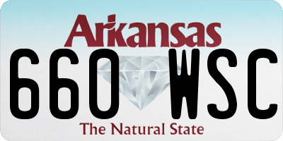 AR license plate 660WSC