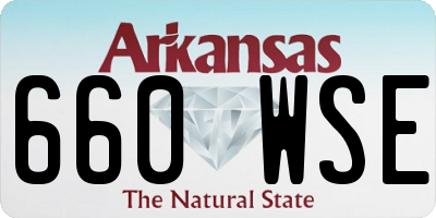AR license plate 660WSE