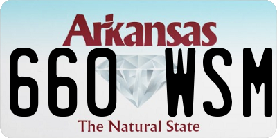 AR license plate 660WSM