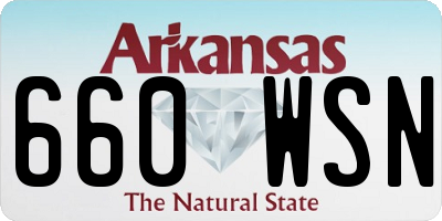 AR license plate 660WSN