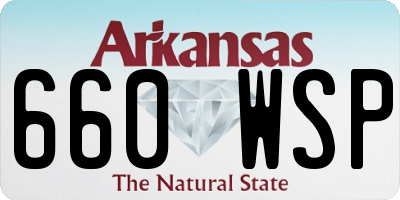 AR license plate 660WSP