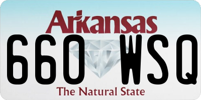 AR license plate 660WSQ