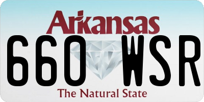 AR license plate 660WSR