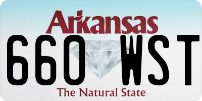 AR license plate 660WST