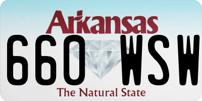 AR license plate 660WSW