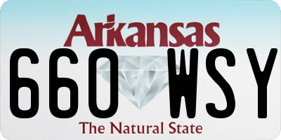 AR license plate 660WSY