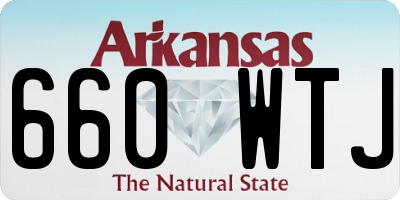 AR license plate 660WTJ