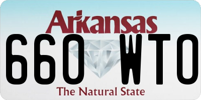 AR license plate 660WTO