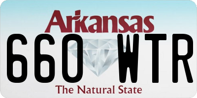 AR license plate 660WTR