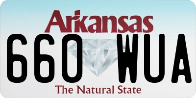 AR license plate 660WUA