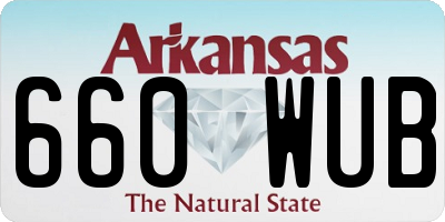 AR license plate 660WUB